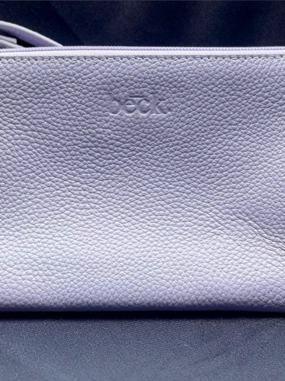 Beck Bags Pebbled Leather Wristlet